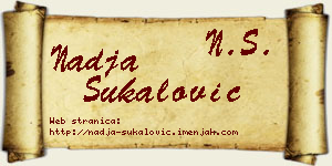 Nadja Šukalović vizit kartica